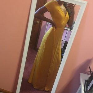 Yellow maxi dress